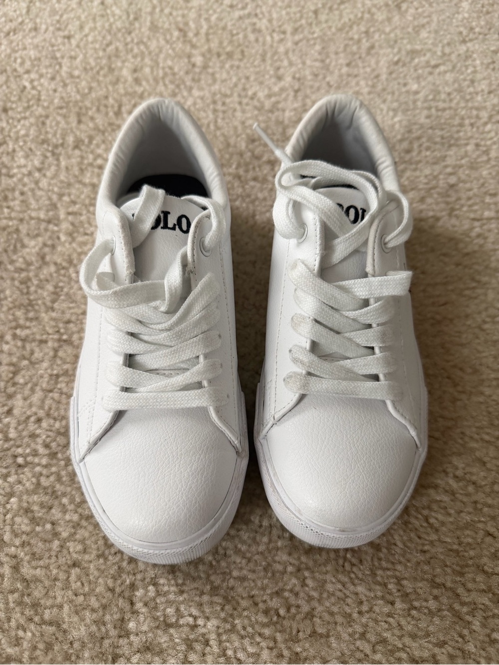 Polo by Ralph Lauren White Low-Top Lace-Up Sneakers